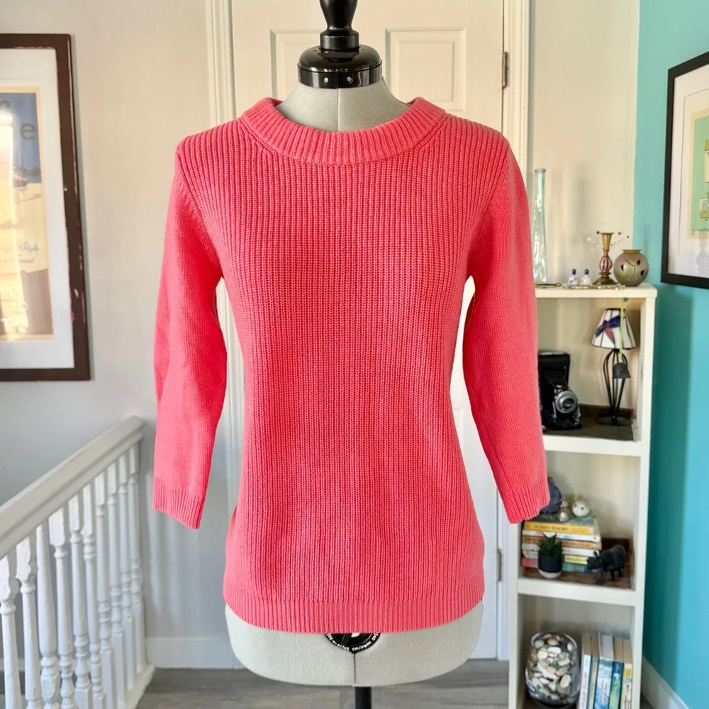 J. Crew Ribbed 100% Merino Wool Crew Neck Sweater (size S)